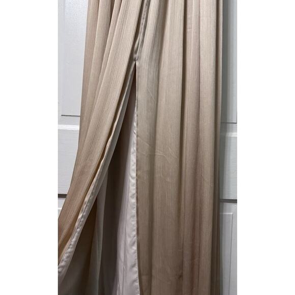 NWT Sachin Babi Champagne Full “Jessica” Maxi Gown Front Slit Size 4 - Picture 3 of 11